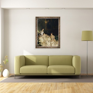 Tablou inramat - John Singer Sargent - Surorile Wyndham, Lady Elcho, dna Adeane si dna Tennant, 60 x 80 cm - Img 2