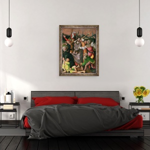 Tablou inramat - Jorg I Breu - Hristos arestat in Gradina Ghetsimani, 70 x 90 cm - Img 3