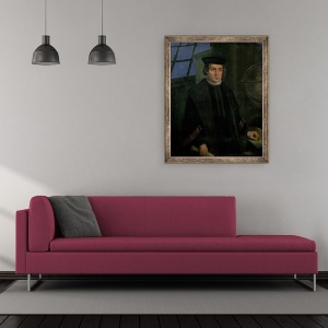 Tablou inramat - Jose Roldan - Cristofor Columb 1451-1506, 70 x 85 cm - Img 2