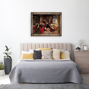 Tablou inramat - Josef Danhauser - Liszt la pian, 70 x 90 cm - Img 3