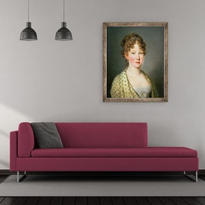 Tablou inramat - Josef Kreutzinger - Arhiducesa Leopoldina de Austria, 50 x 60 cm - Img 2