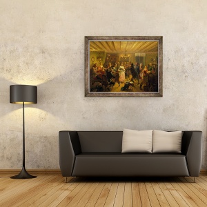 Tablou inramat - Josef Wilhelm Wallander - Concertul de la Tre Byttor, 70 x 90 cm - Img 2