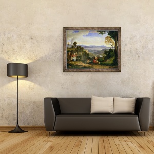 Tablou inramat - Joseph Anton Koch - La Ronciglione, 60 x 80 cm - Img 2