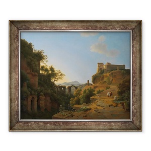 Tablou inramat - Joseph August Knip - Golful Napoli cu Insula Ischia in departare, 70 x 85 cm