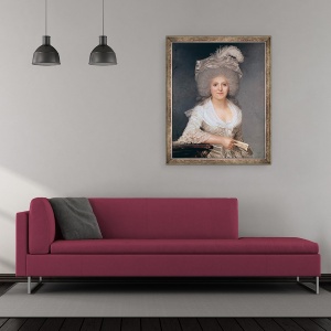 Tablou inramat - Joseph Boze - Portrait of Madame Jeanne-Louise-Henriette Campan 1752-1822 1786, 50 x 60 cm - Img 2