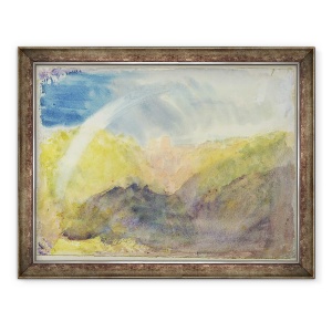 Tablou inramat - Joseph Mallord William Turner - Castelul Crichton Peisaj montan cu un curcubeu c.1818, 60 x 80 cm