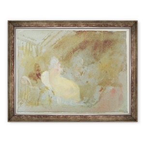 Tablou inramat - Joseph Mallord William Turner - Interior la Petworth cu figura asezata, 60 x 80 cm