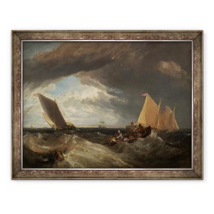 Tablou inramat - Joseph Mallord William Turner - Jonctiunea dintre Tamisa si Medway, 60 x 80 cm