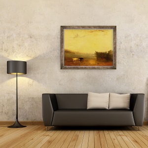 Tablou inramat - Joseph Mallord William Turner - Portul Teignmouth, 60 x 80 cm - Img 2