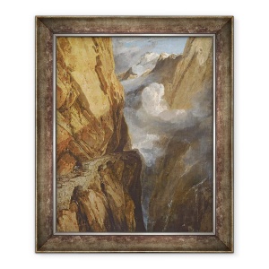 Tablou inramat - Joseph Mallord William Turner - Trecatoarea Sfantului Gotthard, Elvetia, 50 x 60 cm