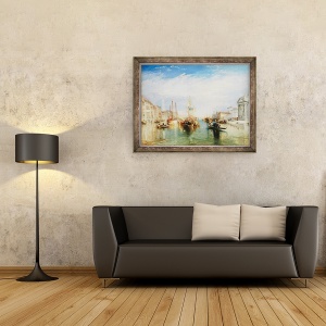 Tablou inramat - Joseph Mallord William Turner - Venetia, din pridvorul Madonnei della Salute, 60 x 80 cm - Img 2