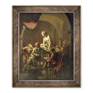 Tablou inramat - Joseph Wright of Derby - O Academie de Lamplight, 70 x 85 cm