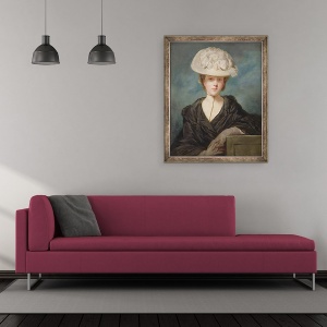 Tablou inramat - Joshua Reynolds - Domnisoara Mary Hickey., 50 x 60 cm - Img 2