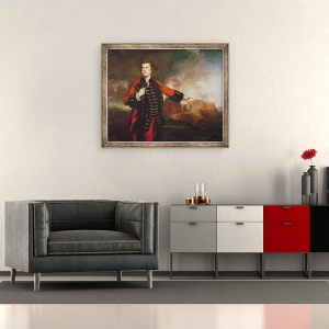 Tablou inramat - Joshua Reynolds - Generalul William Keppel, cu asalt Castelul Morro, 70 x 85 cm - Img 2