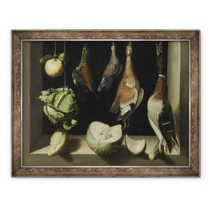 Tablou inramat - Juan Sanchez Cotan - Natura moarta cu pasari de joc, 60 x 80 cm