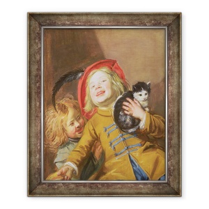 Tablou inramat - Judith Leyster - Copii razand cu o pisica, 70 x 85 cm