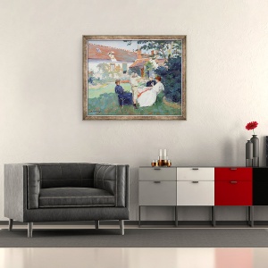 Tablou inramat - Jules Ernest Renoux - Ceaineu, 50 x 60 cm - Img 2