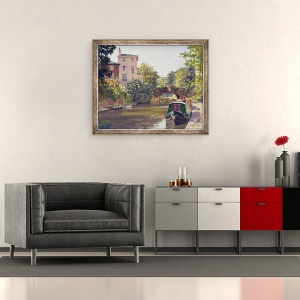Tablou inramat - Julian Barrow - Regents Park Canal, 50 x 60 cm - Img 2