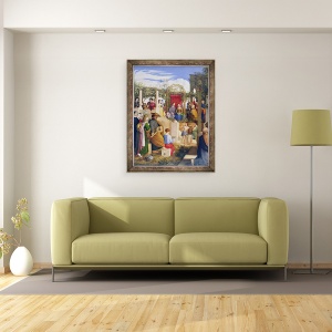 Tablou inramat - Julius Schnorr von Carolsfeld - Casatoria la Cana, 60 x 80 cm - Img 2