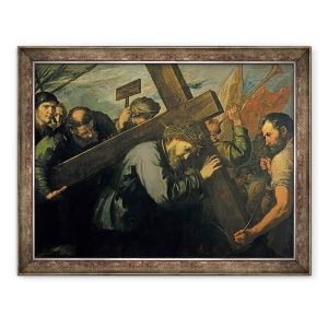 Tablou inramat - Jusepe de Ribera - Hristos Purtand Crucea, 60 x 80 cm