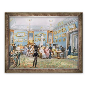 Tablou inramat - Karl Ivanovich Kolmann - O sala de desen pentru societate, 60 x 80 cm