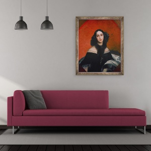 Tablou inramat - Karl Pavlovich Bryullov - Portretul lui M.A. Bek, 50 x 60 cm - Img 2