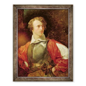 Tablou inramat - Karl Pavlovich Bryullov - Portretul lui Vladimir Samoylov ca Hamlet, 70 x 90 cm