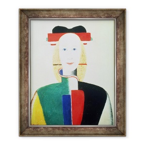 Tablou inramat - Kazimir Severinovich Malevich - Fata cu palarie, 70 x 85 cm