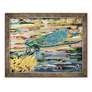 Tablou inramat - Kirstie Adamson - Dragonfly Verde, 70 x 90 cm