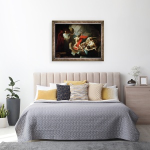 Tablou inramat - Konstantin Petrovich Pomerantsev - Charon Transmite Sufletele Mortilor peste Styx, 60 x 80 cm - Img 3