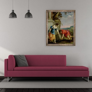 Tablou inramat - Laurent de La Hire - Tezeu Gasirea Sabia Tatalui sau, 70 x 85 cm - Img 2