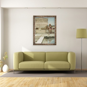Tablou inramat - Lawrence Alma-Tadema - Xanthe si Phaon, 70 x 90 cm - Img 2