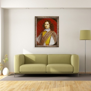 Tablou inramat - Le Nain Brothers - Portretul lui Henri Coeffier II, 60 x 80 cm - Img 2