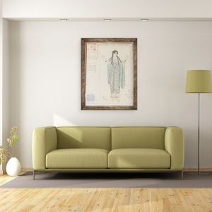Tablou inramat - Leon Bakst - Doamna de asteptare, 60 x 80 cm - Img 2