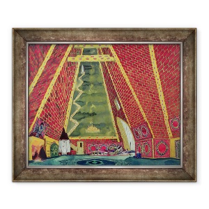 Tablou inramat - Leon Bakst - Set de design pentru Thamar, 50 x 60 cm