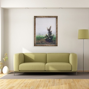 Tablou inramat - Leon Bonvin - Crizanteme inflorite cu lucrator, 60 x 80 cm - Img 2