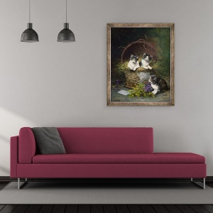 Tablou inramat - Leon-Charles Huber - Timp de redare, 50 x 60 cm - Img 2