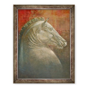 Tablou inramat - Lincoln Seligman - Cap de cal, 70 x 90 cm