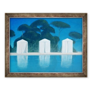 Tablou inramat - Lincoln Seligman - Corturi de piscina, 60 x 80 cm