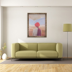 Tablou inramat - Lincoln Seligman - Fermier Rajasthan, 70 x 90 cm - Img 2