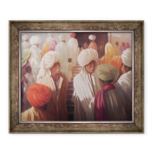 Tablou inramat - Lincoln Seligman - La intrarea templului, 50 x 60 cm