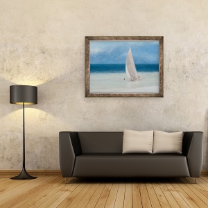 Tablou inramat - Lincoln Seligman - Pescari, Kilifi, 60 x 80 cm - Img 2