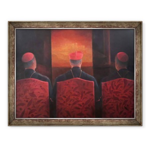 Tablou inramat - Lincoln Seligman - Trei Cardinali, 60 x 80 cm