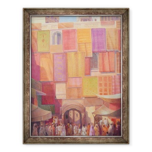 Tablou inramat - Lincoln Seligman - Zidul orasului cu covoare, 70 x 90 cm