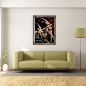 Tablou inramat - Lionello Spada - Moartea lui Abel, 60 x 80 cm - Img 2