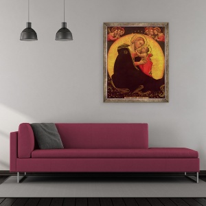 Tablou inramat - Lippo di Dalmasio - Fecioara umilintei, 50 x 60 cm - Img 2