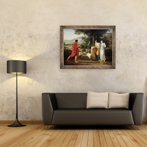 Tablou inramat - Louis Gauffier - Iacov cu fiicele lui Laban, 60 x 80 cm - Img 2