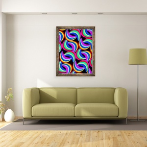 Tablou inramat - Louisa Hereford - Curcubeu imprimare, 70 x 90 cm - Img 2