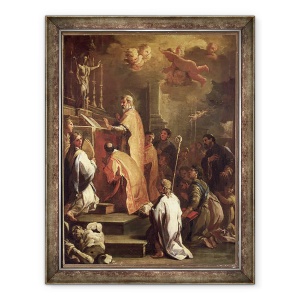 Tablou inramat - Luca Giordano - Liturghia Sfantului Grigorie, 60 x 80 cm