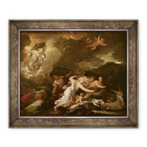 Tablou inramat - Luca Giordano - Vanatoarea Dianei, 50 x 60 cm